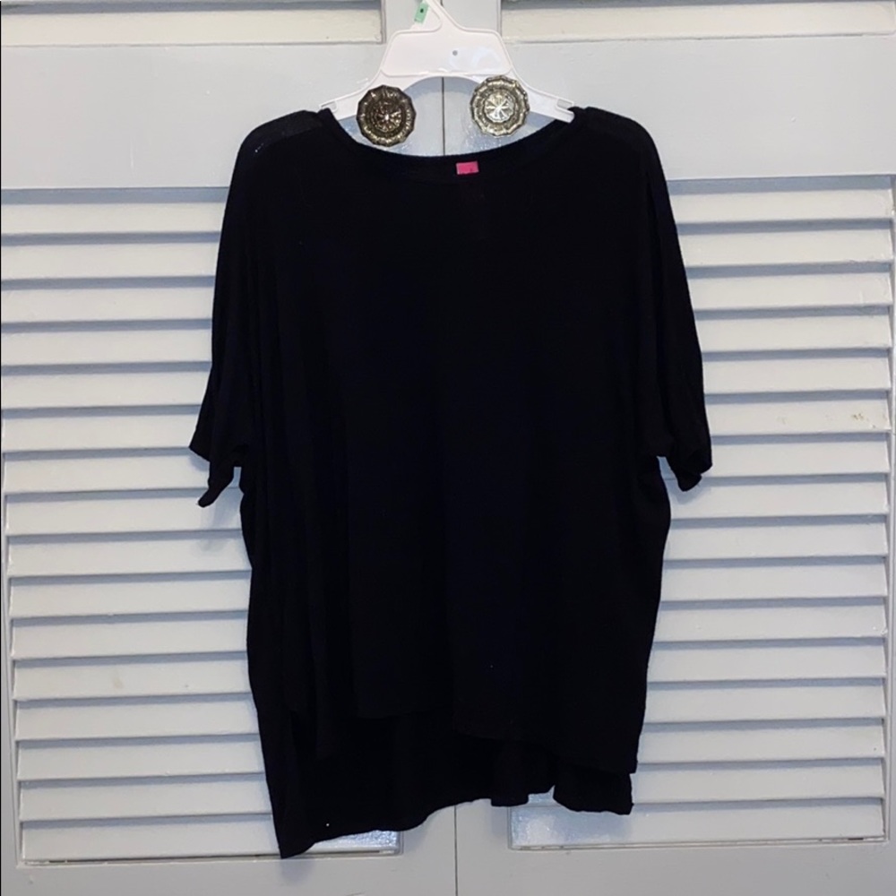 Girls black piko shirt